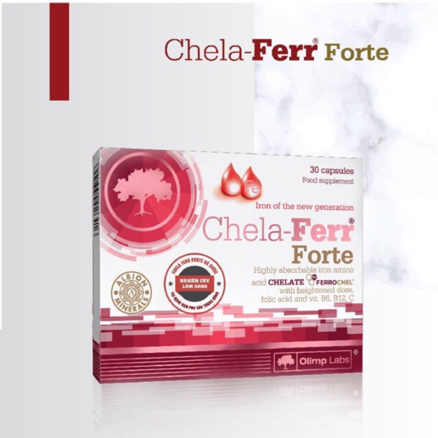Viên bổ sung sắt  Chela-Ferr Forte hộp 30 viên