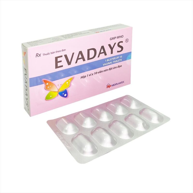 Thuốc đặt âm đạo Evadays  hộp 10 viên
