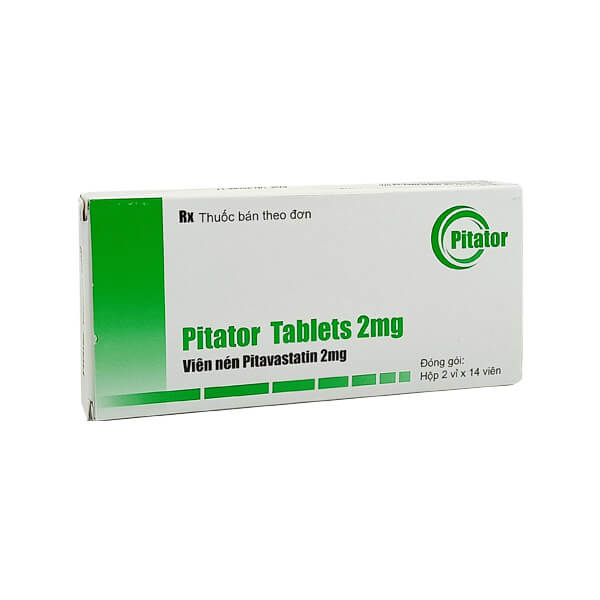 Thuốc hạ mỡ máu Pitator Tablets 2mg hộp 2 vỉ x 14 viên