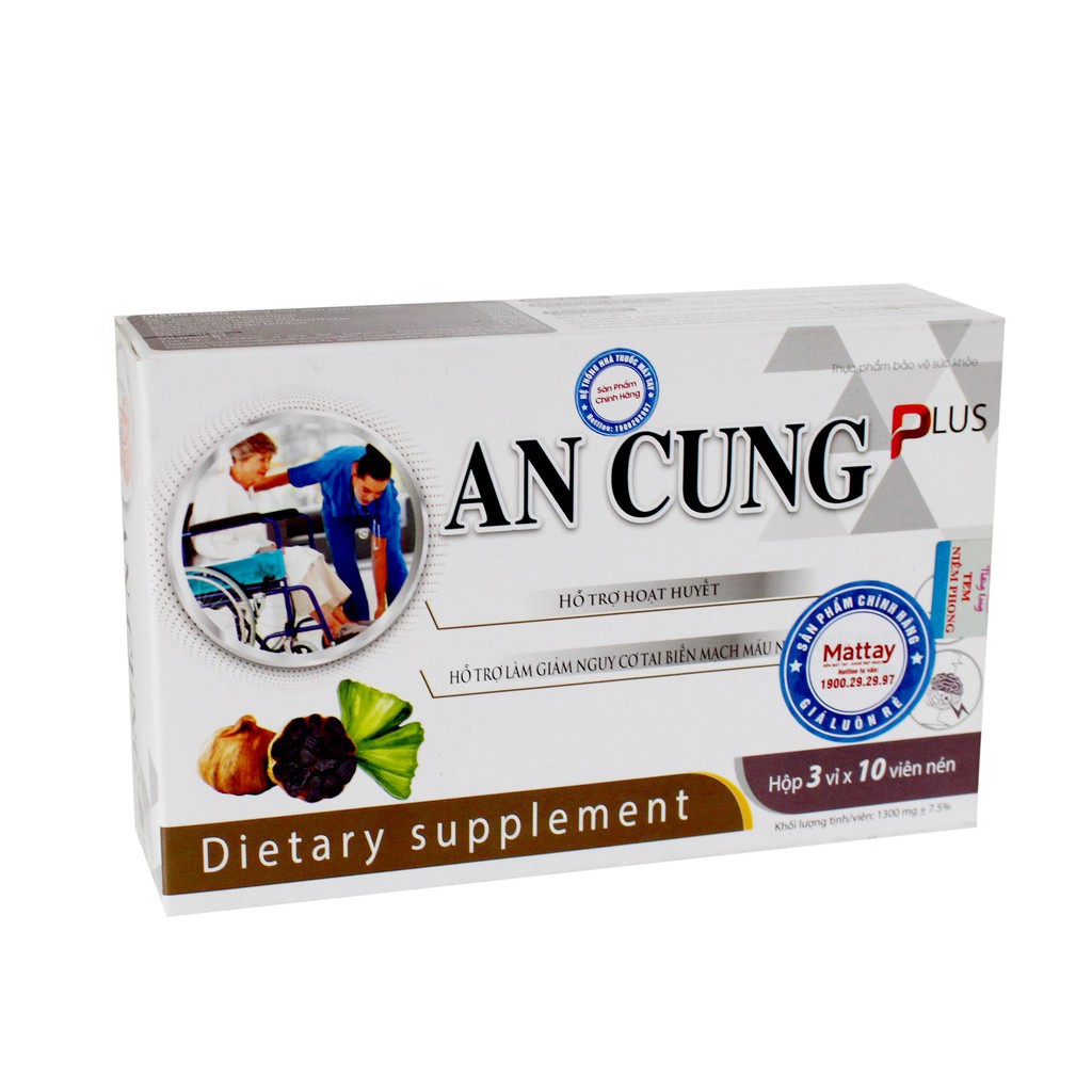 Thực phẩm bảo vệ sức khỏe An Cung Plus hộp 30 viên