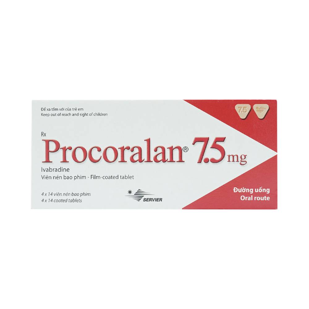 Thuốc điều trị đau thắt ngực Procoralan 7,5 mg hộp 56 viên