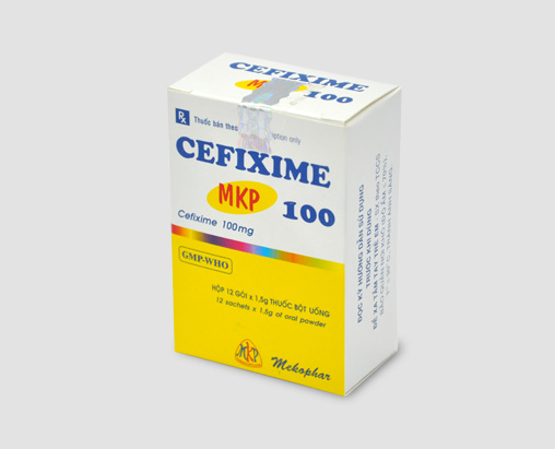 Thuốc kháng sinh Cefixime MKP 100 hộp 12 gói x 1,5g