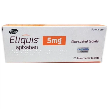 Phòng ngừa biến cố thuyên tắc huyết khối tĩnh mạch, đột quỵ Eliquis 5mg Pfizer hộp 2 vỉ x 10 viên