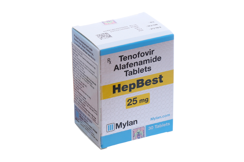 Thuốc trị viêm gan B HepBest 25mg hộp 1 lọ 30 viên