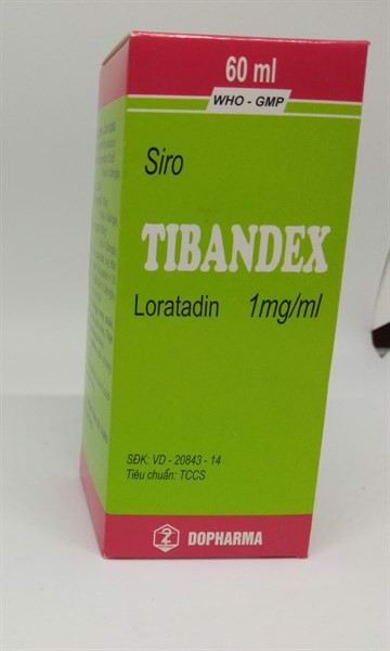 Thuốc chống dị ứng 
Tibandex hộp 1 lọ x 60 ml