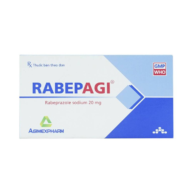 Điều trị loét dạ dày, tá tràng Rabepagi Agimexpharm hộp 3 vỉ x 10 viên
