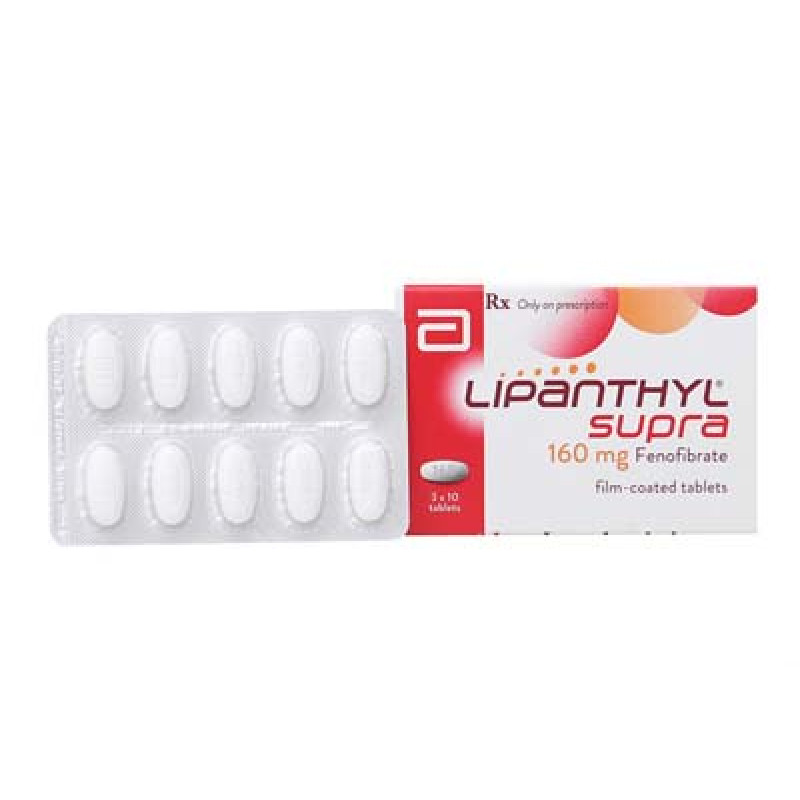 Thuốc hạ mỡ máu Lipanthyl Supra 160mg hộp 3 vỉ x 10 viên