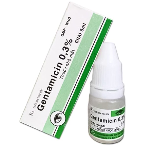 Thuốc nhỏ mắt GENTAMICIN 0,3% Vidipha hộp 1 chai 5ml