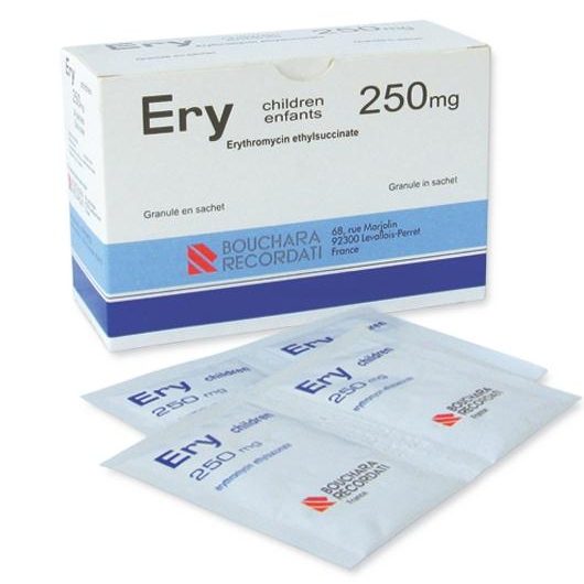 Thuốc kháng sinh Ery Children Enfants 250mg hộp 24 gói x 2.375g