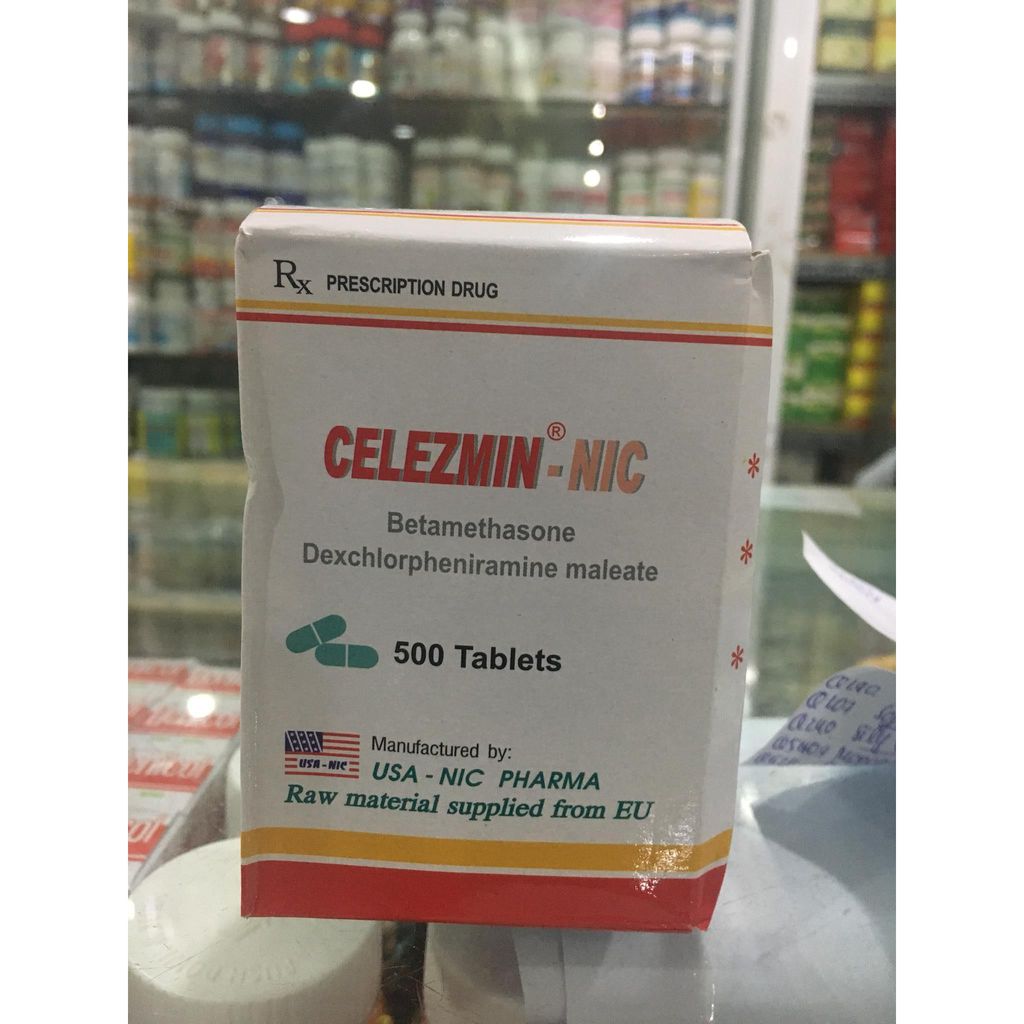 Thuốc chống dị ứng Celezmin-Nic lọ 500 viên