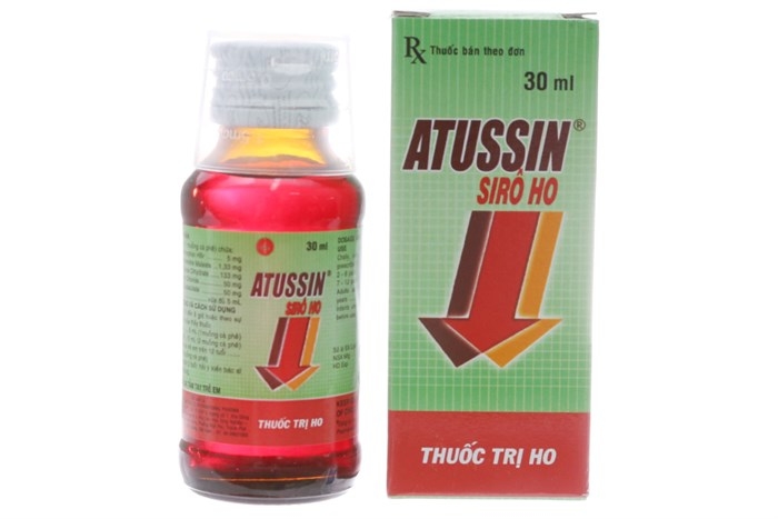Siro trị ho Atussin hộp 1 chai 30ml