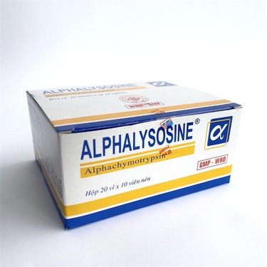 Thuốc kháng viêm Alphalysosine Usa - Nic Pharma hộp 20 vỉ x 10 viên