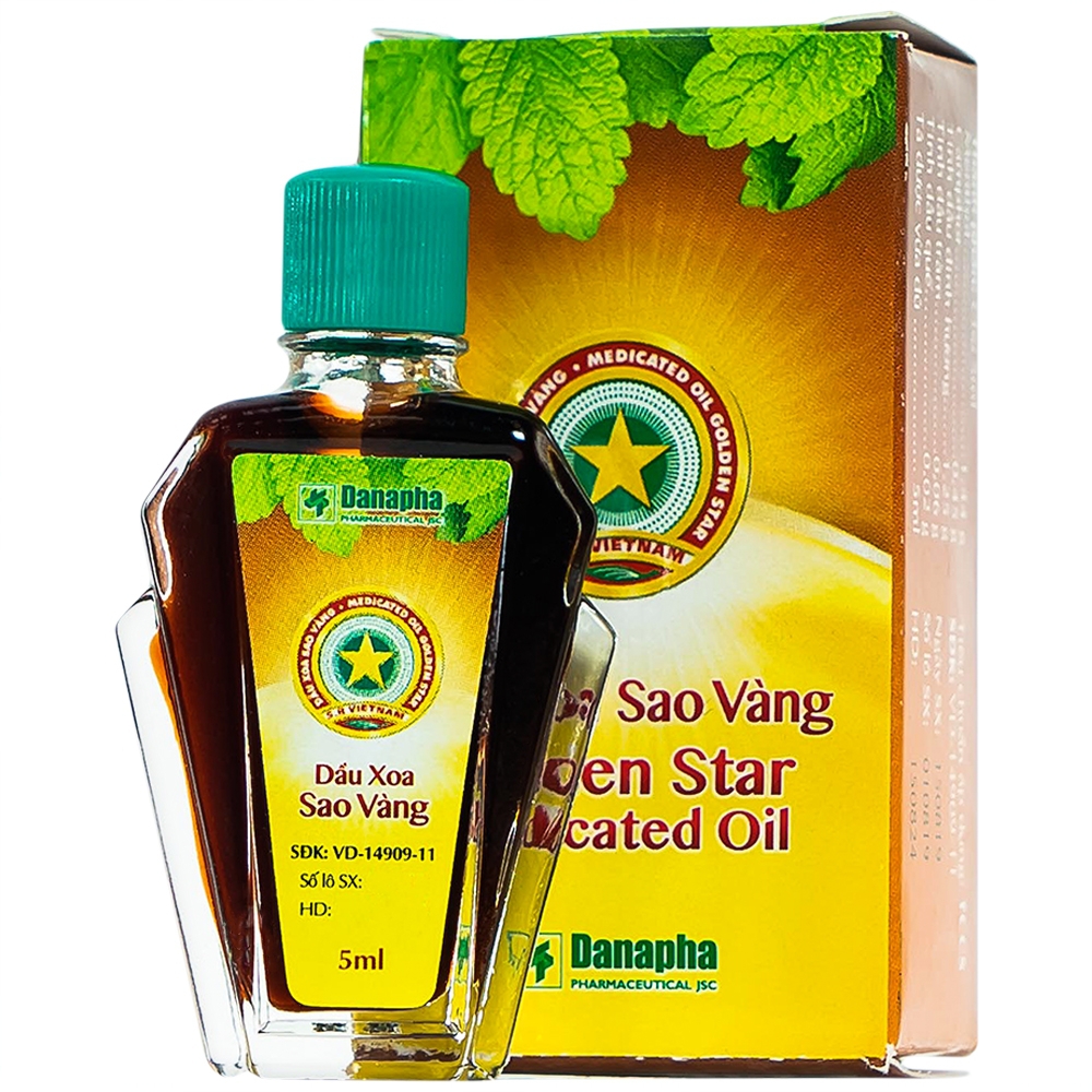Dầu xoa Sao Vàng Danapha chai 5ml
