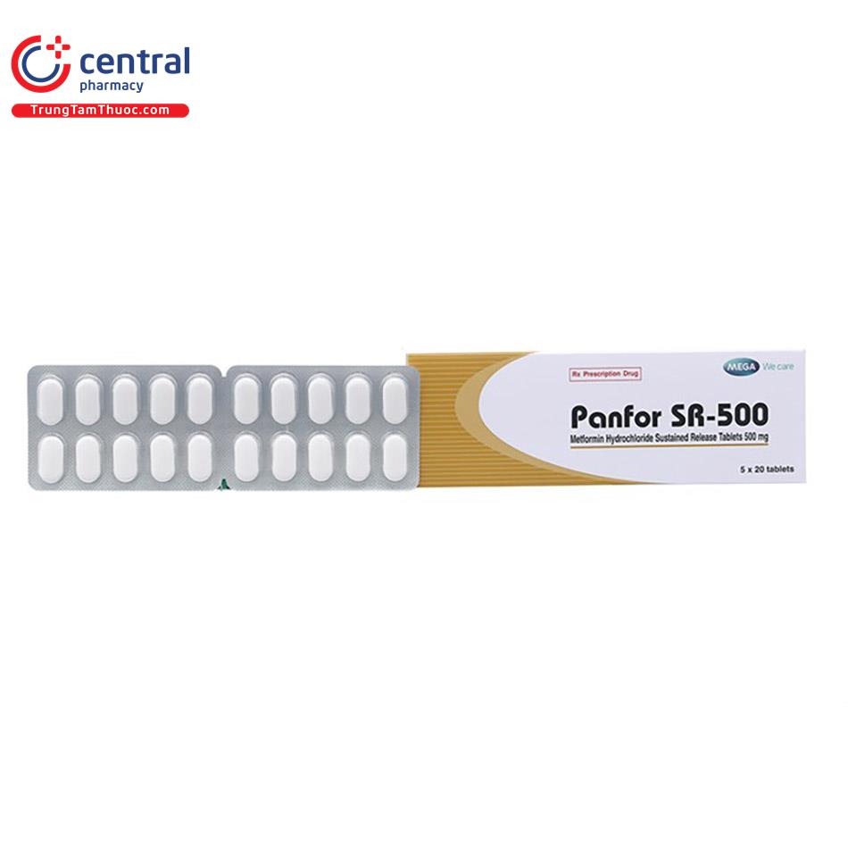 Thuốc trị tiểu đường Panfor SR 500mg hộp 100 viên