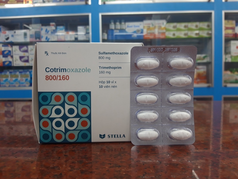 Thuốc kháng sinh Cotrimoxazole 800/160 hộp 100 viên-3