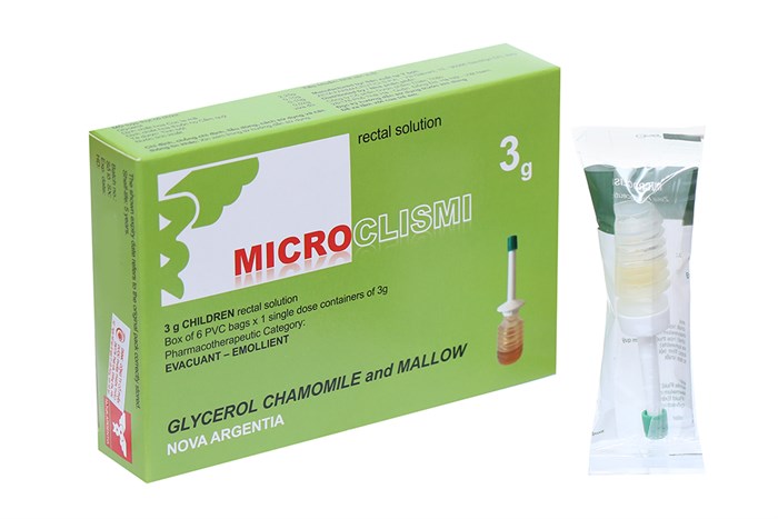 Dung dịch bơm trực tràng trị táo bón Microclismi 3g hộp 6 tuýp