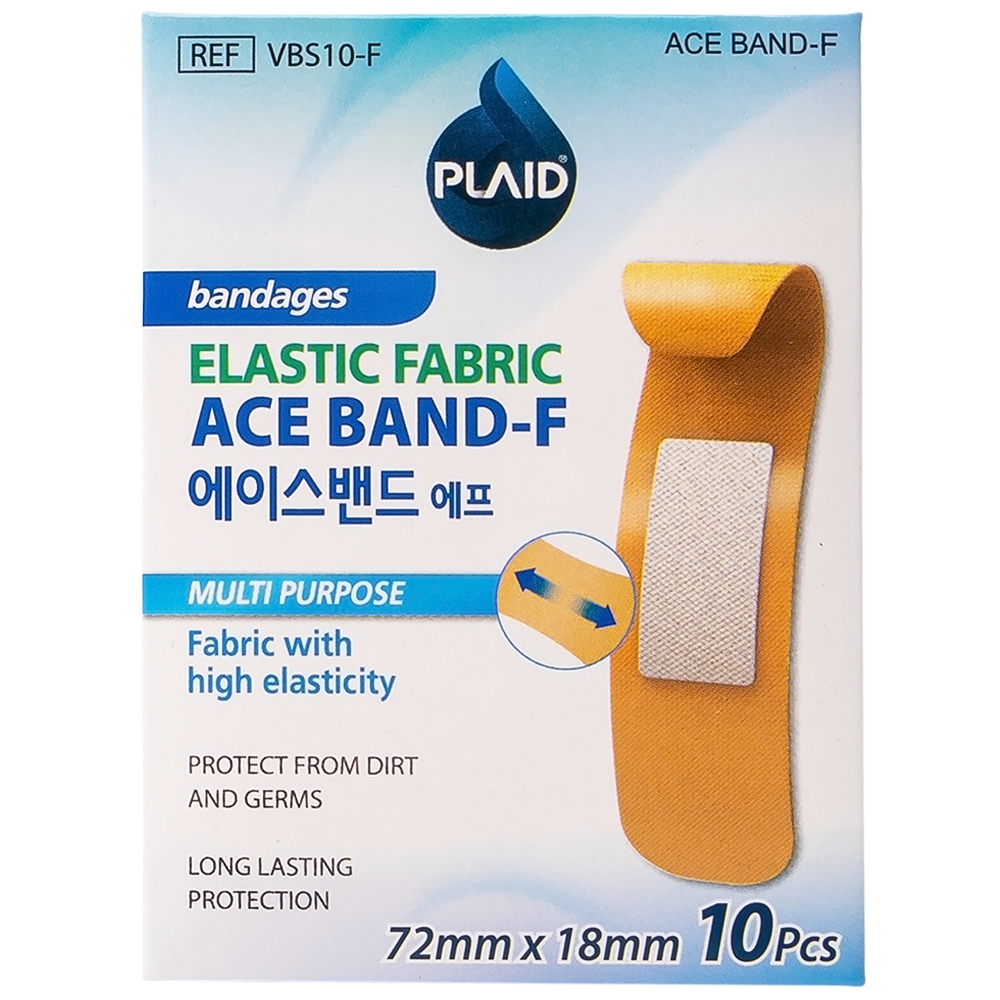 Băng keo cá nhân vải Elastic Fabric Ace Band-F 72mm x 18mm hộp 10 miếng