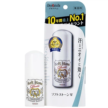 Dạng sáp cho mọi loại da lăn khử mùi đá khoáng Deonatulle Soft Stone Double Deodorant tuýp 20g