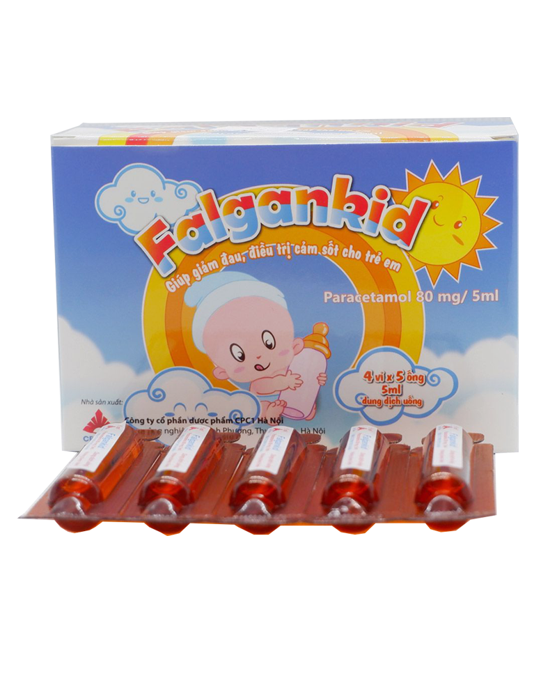 Thuốc hạ sốt giảm đau Falgankid hộp 4 vỉ x 5 ống