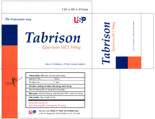 Thuốc giãn cơ Tabrison hộp 10 vỉ x 10 viên