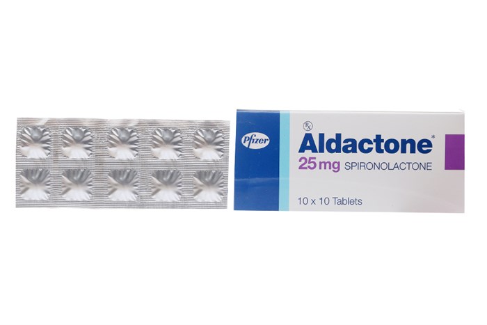 Thuốc trị cao huyết áp, suy tim Aldactone 25mg hộp 100 viên-2