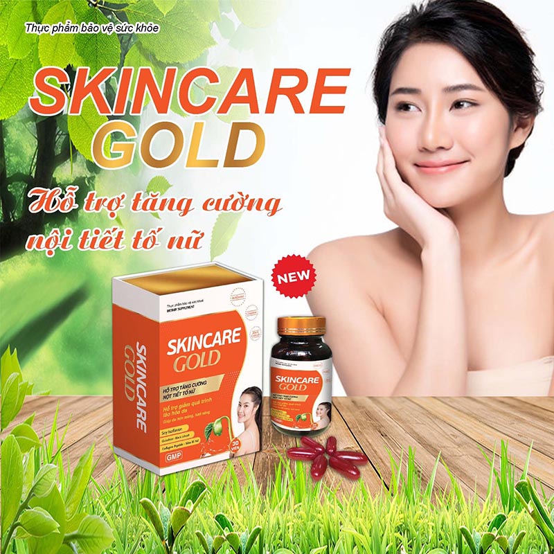 Hỗ trợ tăng cường nội tiết tố nữ Skincare GOLD hộp 1 lọ 30 viên nang mềm