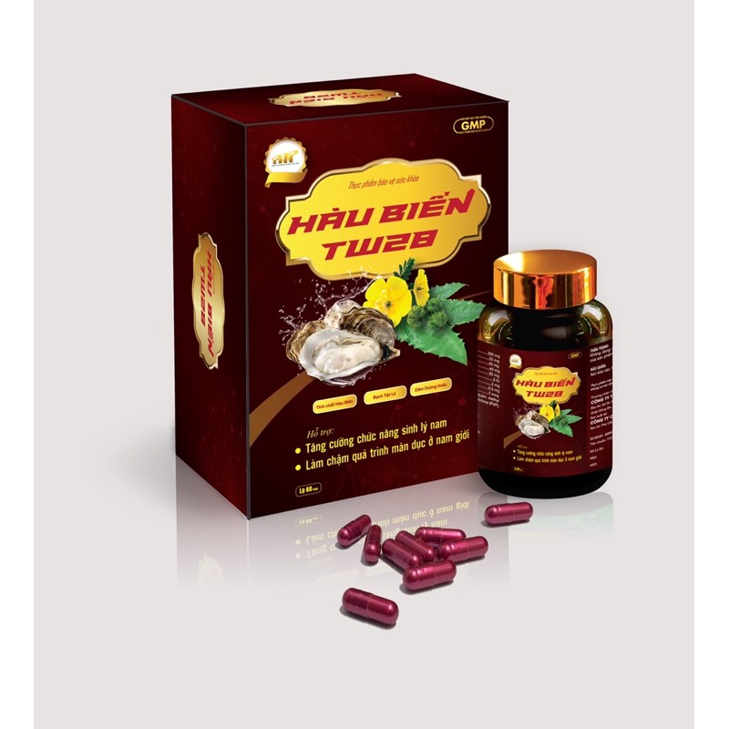 Thực phẩm bảo vệ sức khỏe Hàu biển TW 28 hộp 1 lọ 60 viên