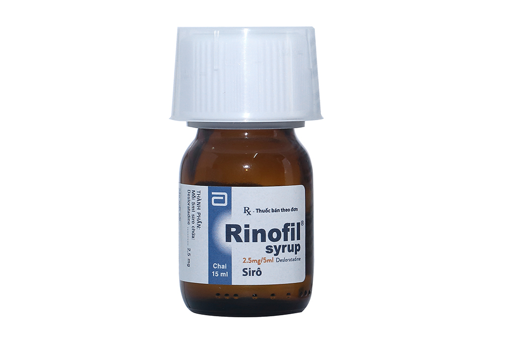 Siro trị viêm mũi dị ứng, mày đay Rinofil syrup 2.5mg/5ml hộp 1 chai 15ml-3