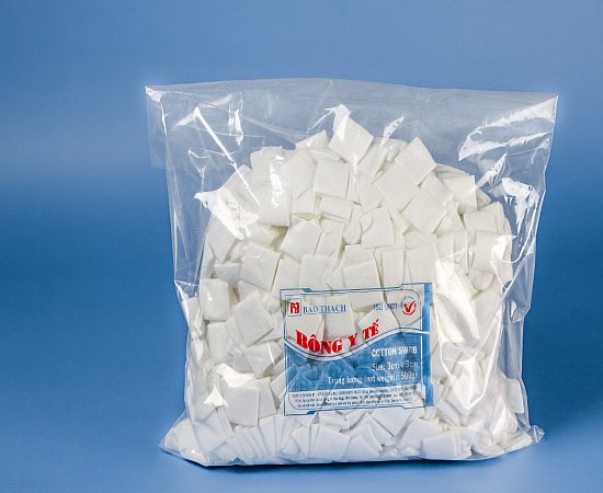 Bông y tế dạng miếng Bảo Thạch gói 500g