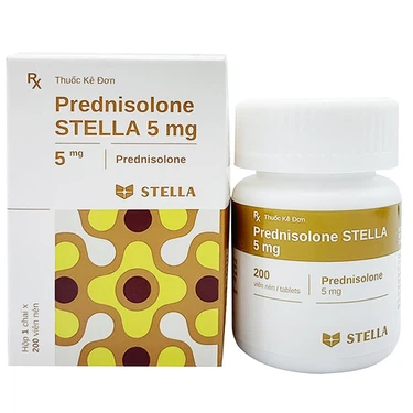 Thuốc kháng viêm Prednisolone Stella 5mg hộp 200 viên