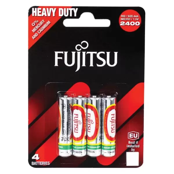 Pin Fujitsu R03/2400(BP4) AAA hộp 1 vỉ 4 viên