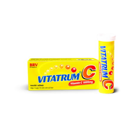 Thuốc bổ sung vitamin Vitatrum C BRV hộp 1 tuýp 10 viên nén sủi bọt