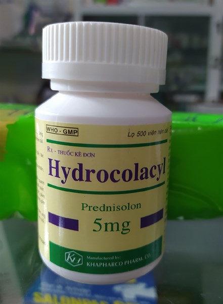 Thuốc kháng viêm Hydrocolacyl (Prednisolon 5 mg) lọ 500 viên-1