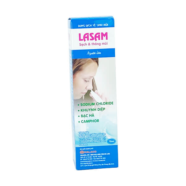 Dung dịch vệ sinh mũi người lớn LASAM hộp 1 chai 70 ml