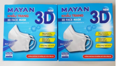 Khẩu trang Mayan 3D Người lớn hộp 10 cái