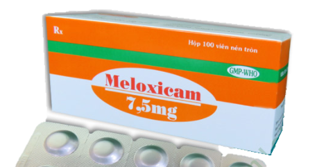 Thuốc trị viêm xương khớp Meloxicam 7,5mg Tipharco hộp 10 vỉ x 10 viên nén tròn