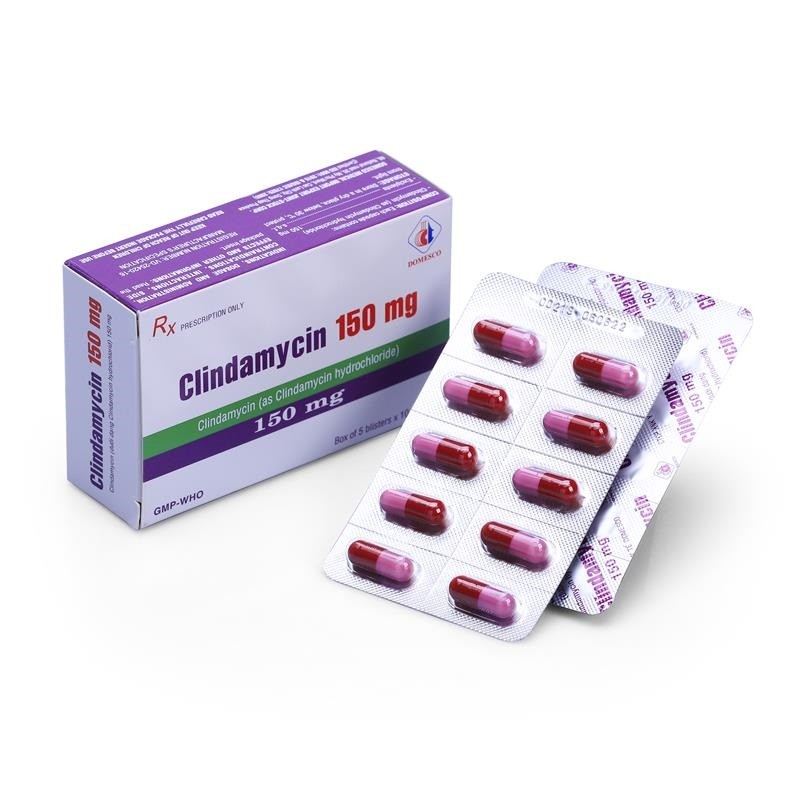 Thuốc kháng sinh Clindamycin 150 mg hộp 50 viên