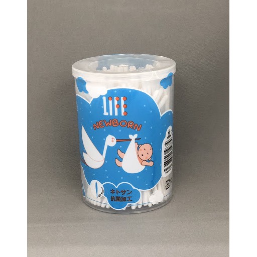 Tăm bông thân giấy Life Newborn hộp 200 que