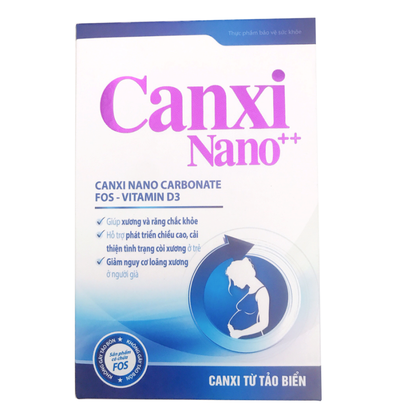 Viên uống bổ sung canxi từ tảo biển Canxi nano ++ hộp 1 lọ 30 viên