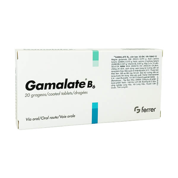 Thuốc bổ thần kinh GAMALATE B6 hộp 20 viên-2
