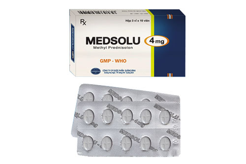 Thuốc chống dị ứng, chống viêm và ức chế miễn dịch Medsolu 4mg hộp 3 vỉ x 10 viên