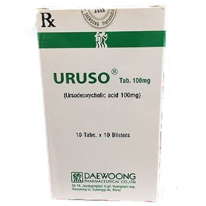 Điều trị sỏi mật Uruso Tab. 100mg Daewoong hộp 10 vỉ x 10 viên