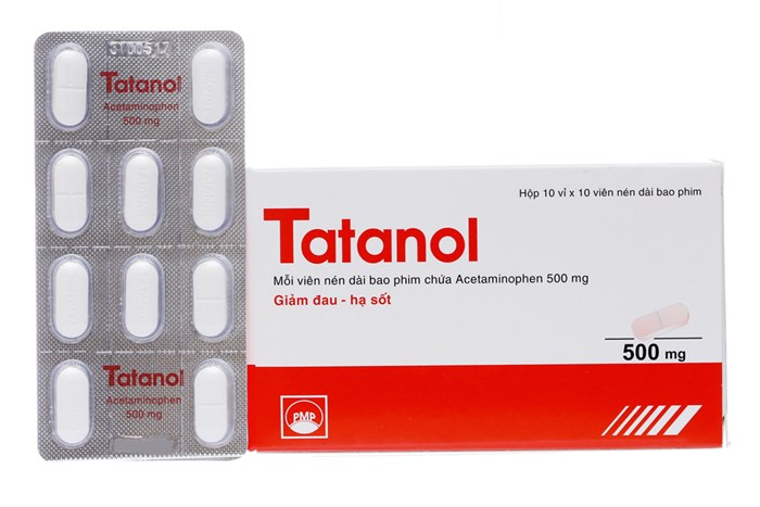 Thuốc giảm đau, hạ sốt Tatanol 500mg hộp 100 viên