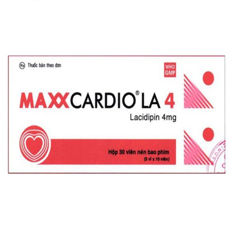 Điều trị tăng huyết áp MaxxCardio LA 4 Ampharco U.S.A hộp 3 vỉ x 10 viên