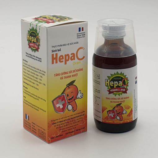 Siro bổ tăng cường sức đề kháng và thanh nhiệt HepaC Oran hộp 1 chai 60ml