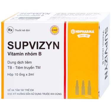 Dung dịch tiêm dự phòng và điều trị thiếu các Vitamin nhóm B Supvizyn HDpharma hộp 10 ống