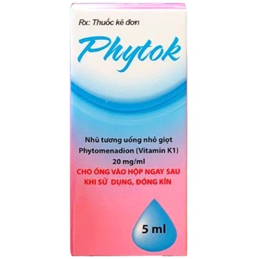 Thuốc điều trị xuất huyết, giảm nồng độ vitamin K do bệnh gan, mật Phytok 20mg CPC1HN hộp 1 ống