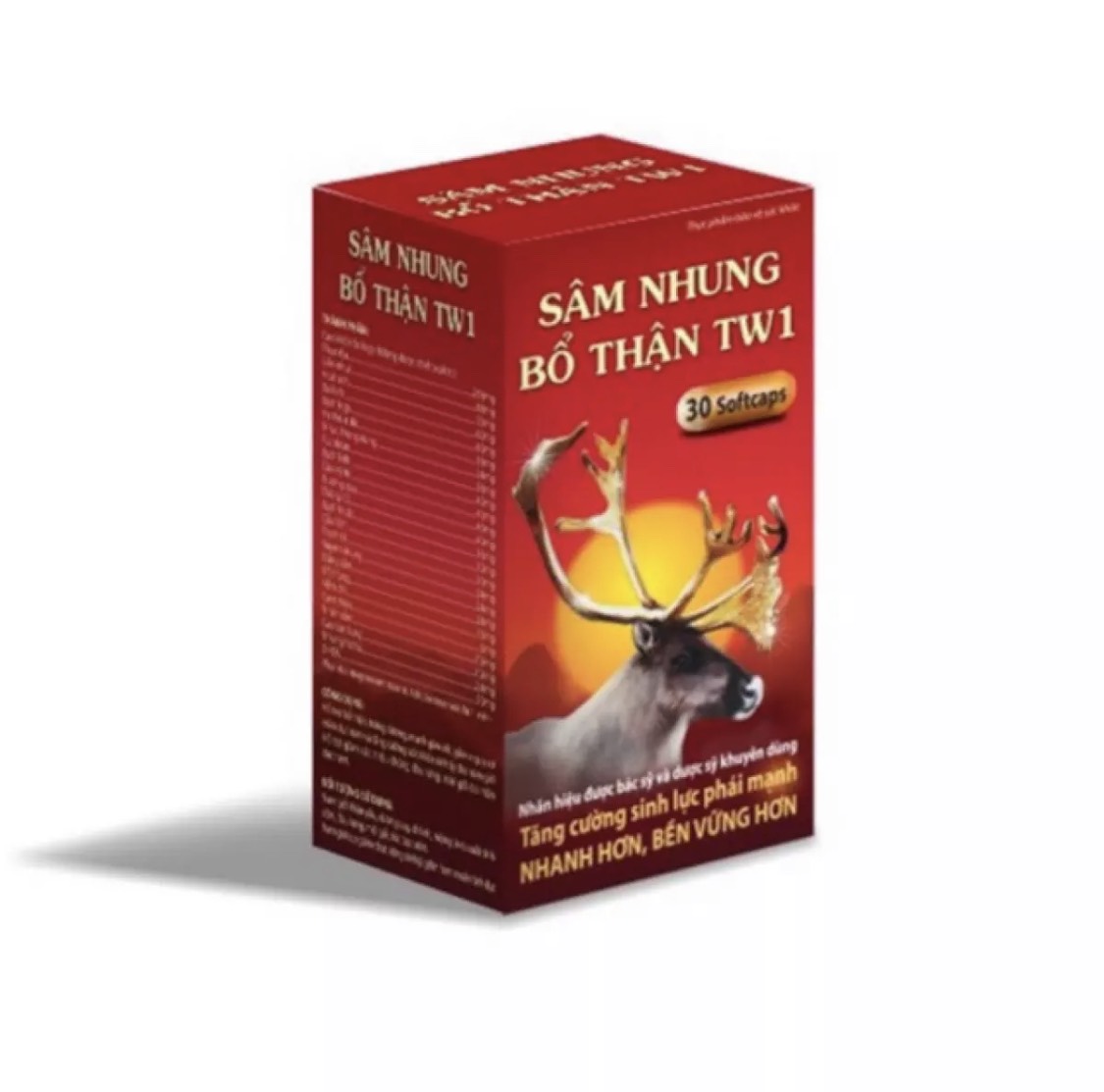 Viên uống tăng cường sinh lý nam giới, bổ thận tráng dương SÂM NHUNG BỔ THẬN TW1 hộp 1 lọ x 30 viên