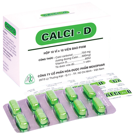 Thuốc bổ sung canxi và vitamin D Calci - D hộp 100 viên-3
