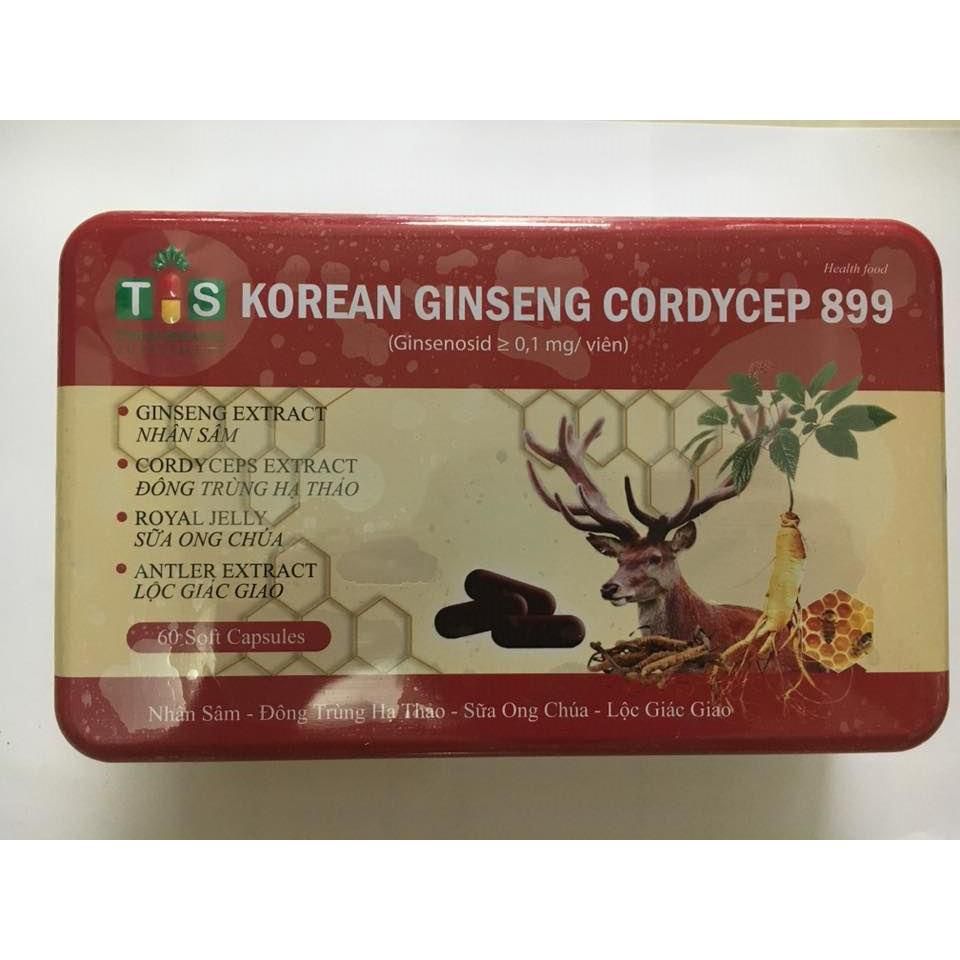 Thực phẩm bảo vệ sức khỏe Korean Ginseng Cordycept 899 hộp 60 viên